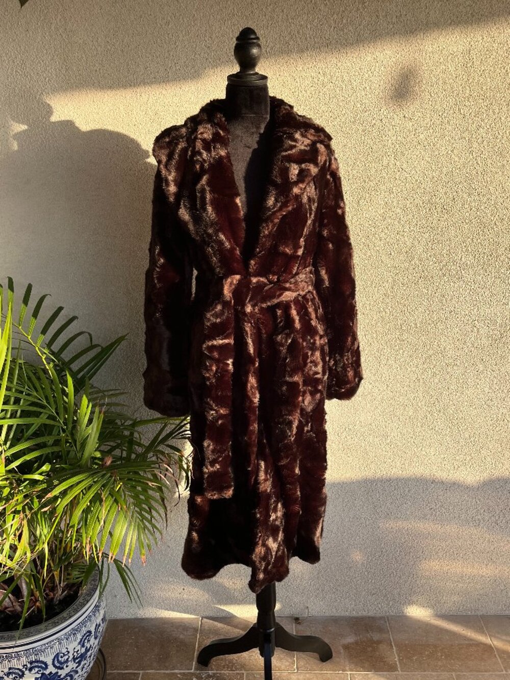 Faux Zara Fur Coat and Tie